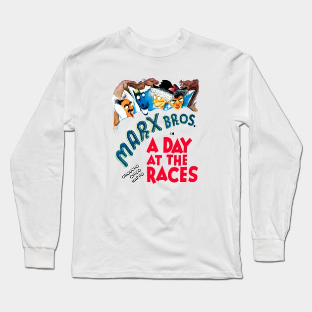 Marx Brothers Bros A Day At The Races Long Sleeve T-Shirt by parashop